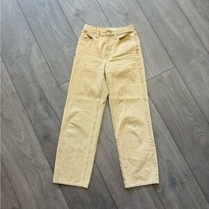 Madewell Perfect Vintage Wide Leg Jeans in Tan (W25)